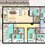 S 6 Izbami - 12 Pevnych Lozok A Pristelky Apartmán