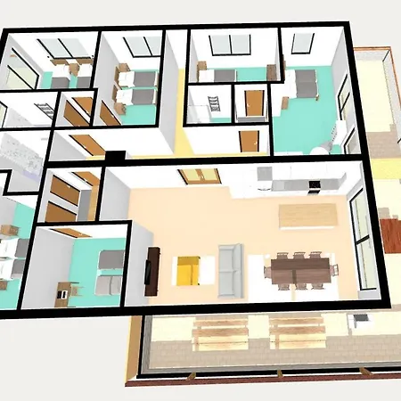 Apartmán S 6 Izbami - 12 Pevnych Lozok A Pristelky *